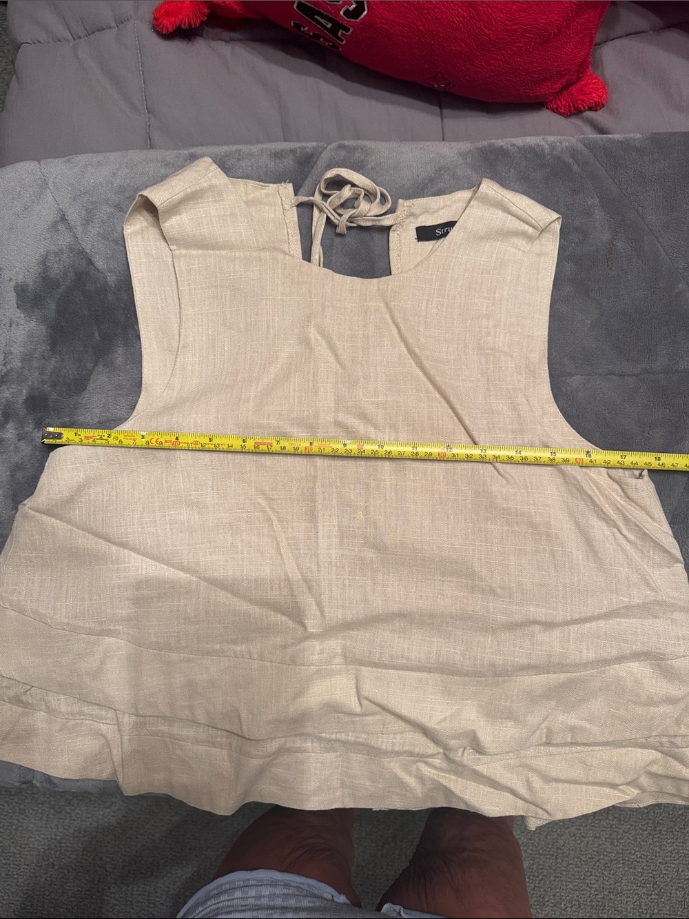 Elegant Beige Layered Blouse - Picture 6 of 8